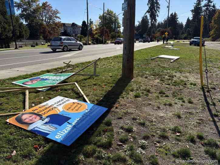 Election signs vandalized across North Cowichan