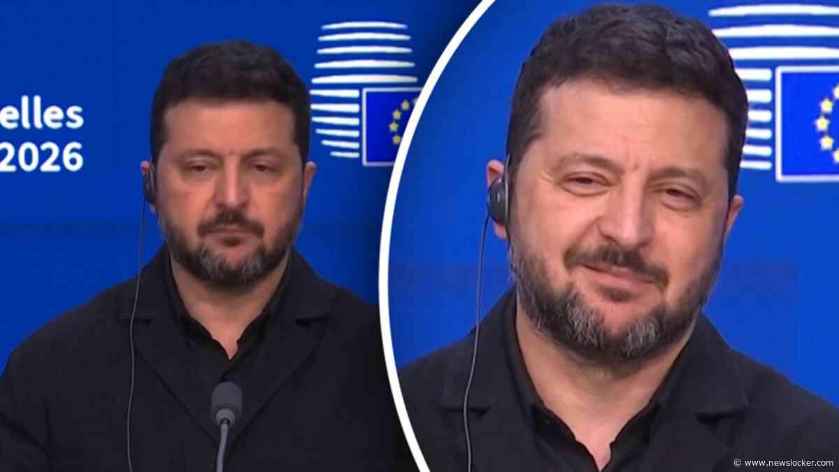 Zelenski kan lach niet inhouden na vraag over Trump: ’Word jij als zondebok gebruikt?’