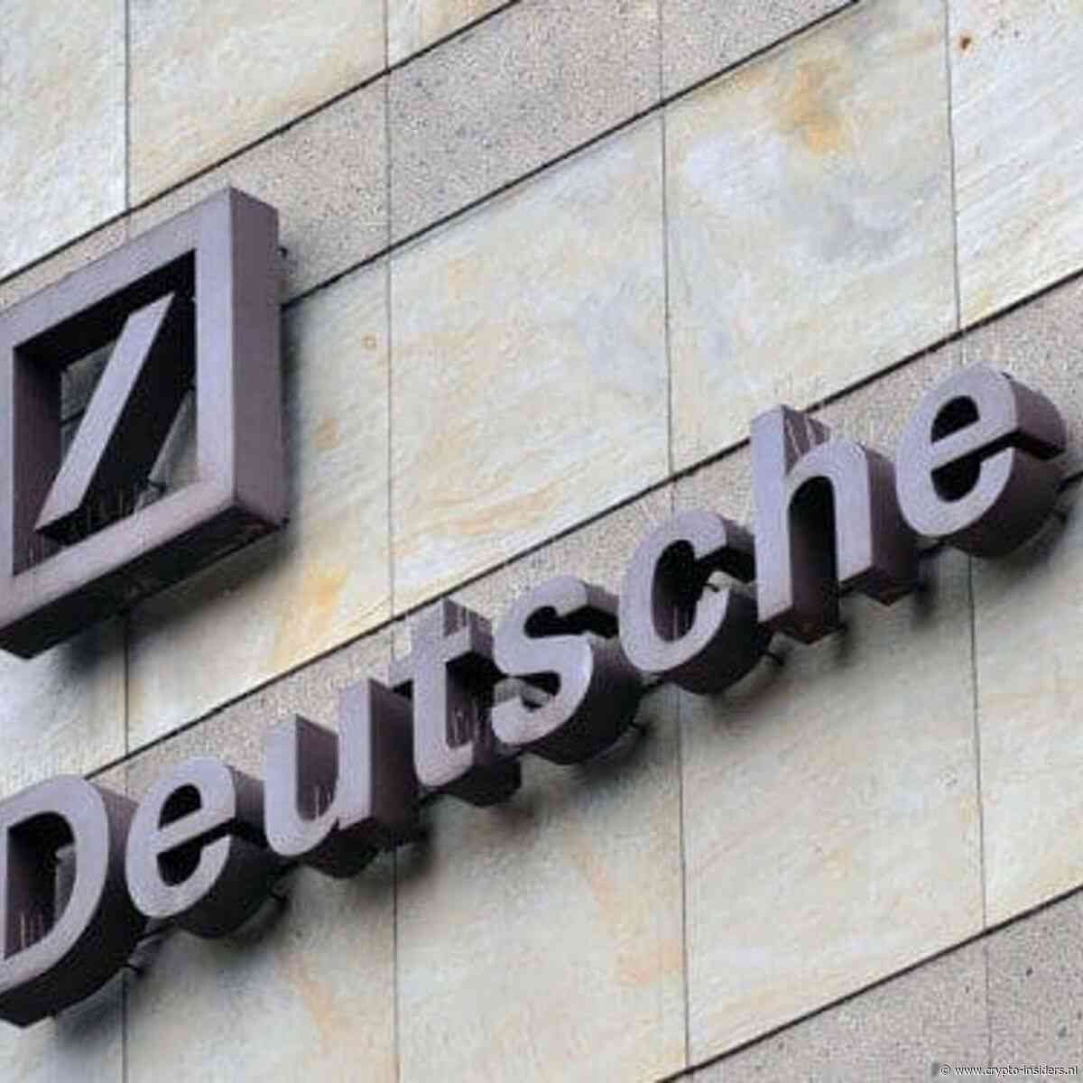Deutsche Bank verwacht binnen weken bitcoin te bewaren voor bedrijven