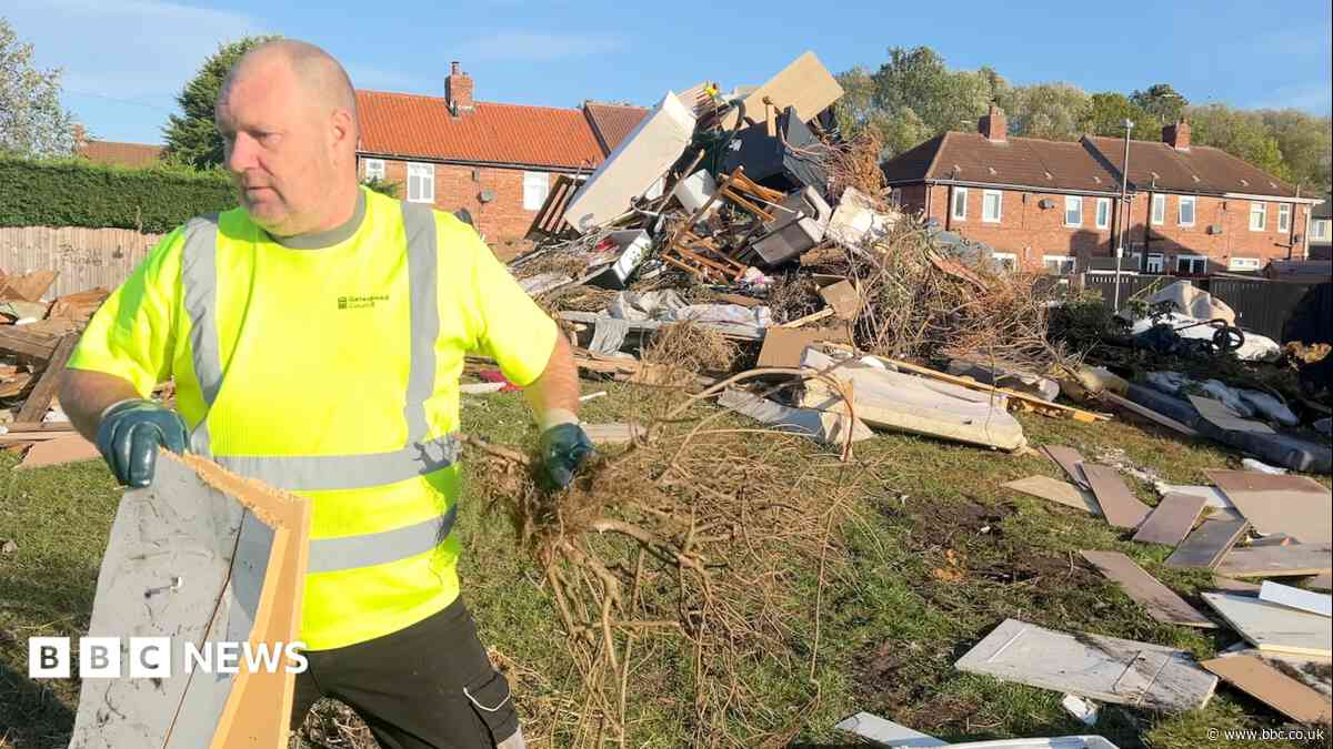 Piles of fly-tipped waste cleared from estate