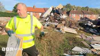 Piles of fly-tipped waste cleared from estate