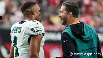 Hurts' health bigger than football, as teammates, Sirianni detail QB concern