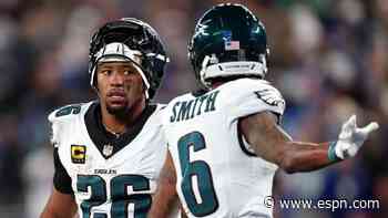 Eagles' beat-up backfield loses Barkley, Shipley; Smith likely to return