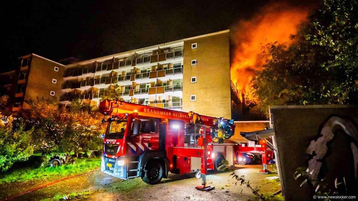 Brand in ontruimde flat Arnhem waar krakers zaten