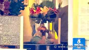 Britney Spears covers her face with a scarf for lunch in NYC... after dropping collaboration with ex Justin Timberlake