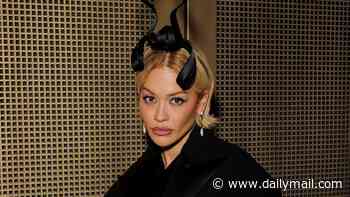 Rita Ora turns heads in an oversized cropped blazer and quirky headpiece while Kelly Osbourne is glam in an off-the-shoulder gown as they lead the stars at the amfAR London gala