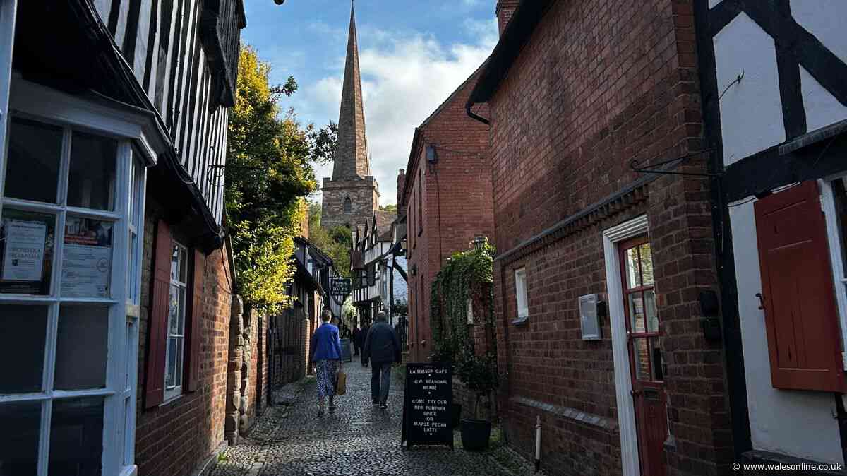 Pretty market town on Welsh border brimming with little shops and cafes to explore