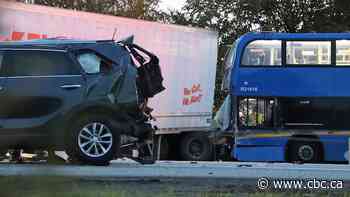 13 injured in multi-vehicle crash along Highway 99 in Surrey
