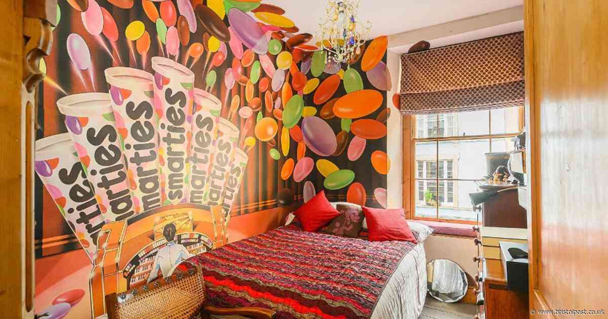 Colourful Cliftonwood home with quirky 80s Smarties mural for sale