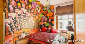 Colourful Cliftonwood home with quirky 80s Smarties mural for sale