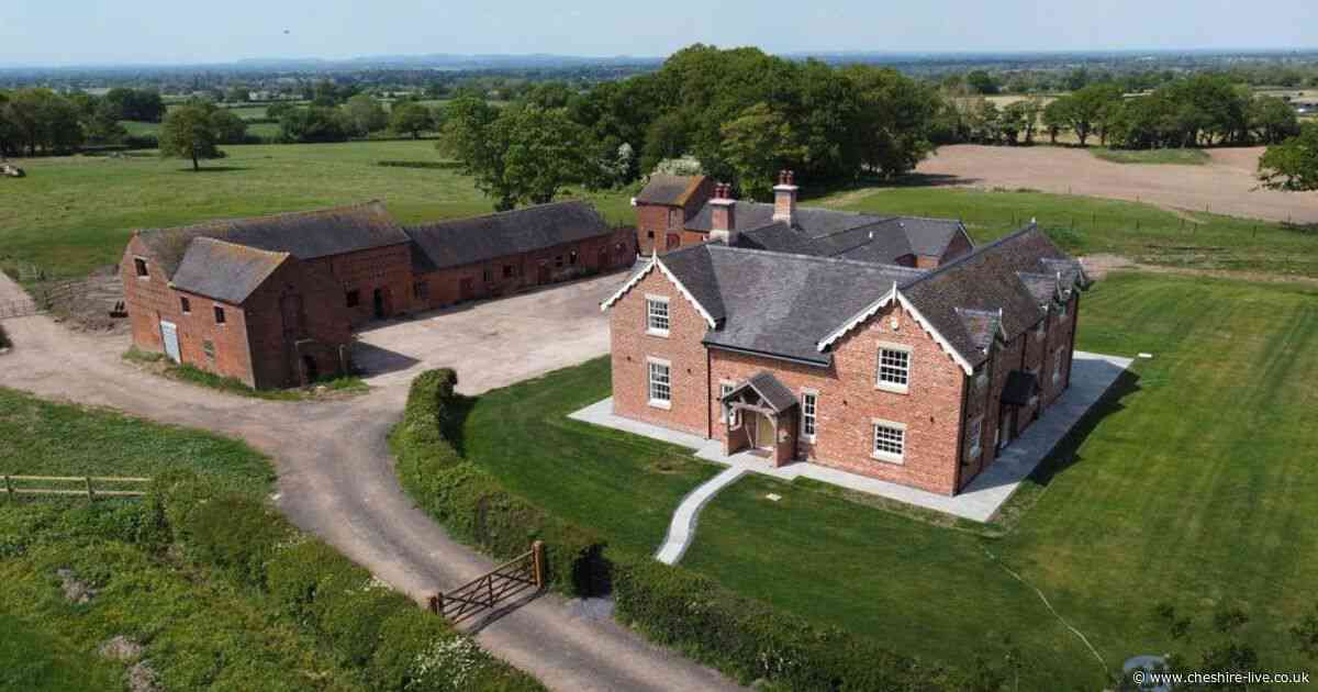Inside 'beautifully restored' five-bed Cheshire farmhouse in 'picturesque countryside'