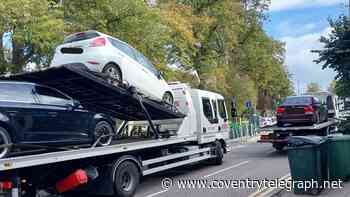 Cars seized in Coventry city centre sting