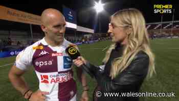 Welsh rugby presenter blows viewers away in live TV interview with French star