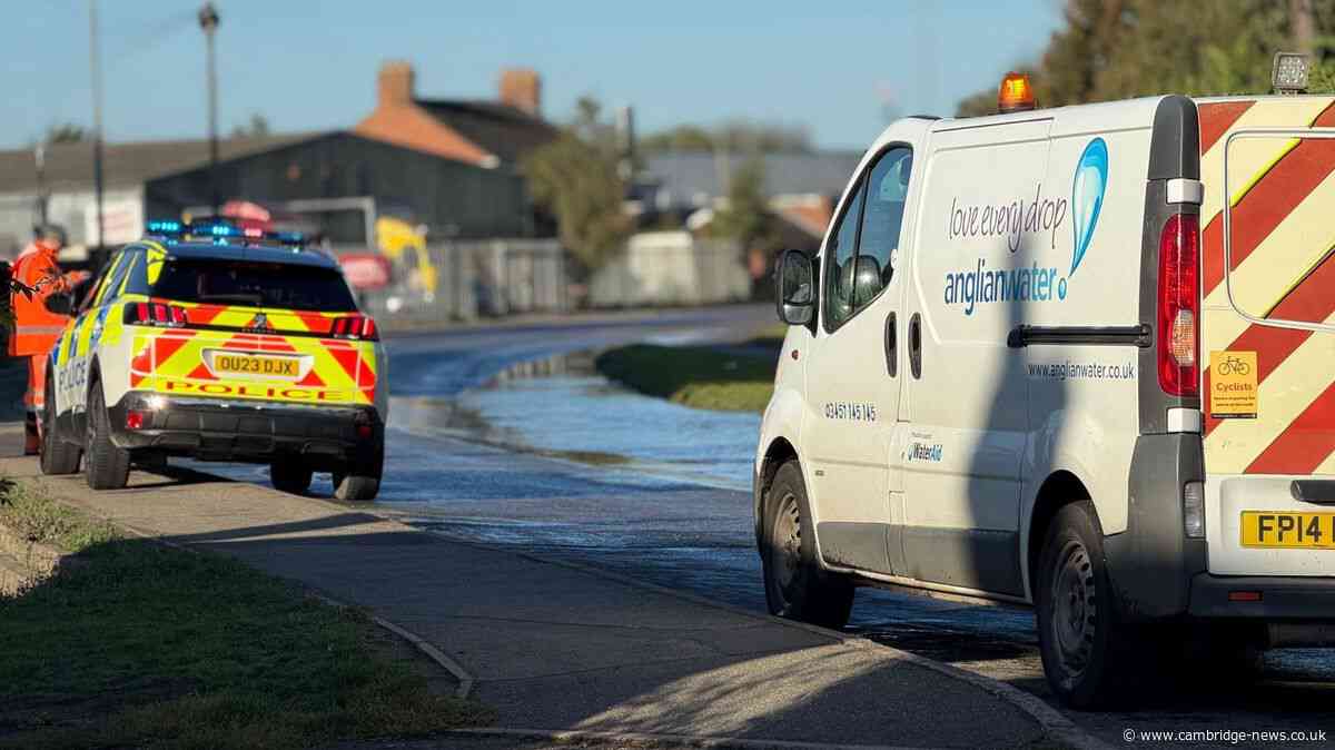 Water main bursts on Wisbech road for second time in two months