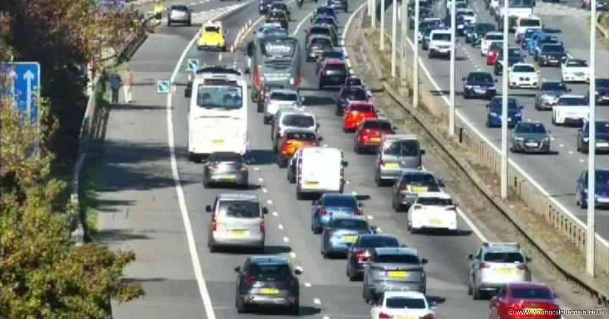 LIVE updates as lane blocked on M25 with congestion for miles