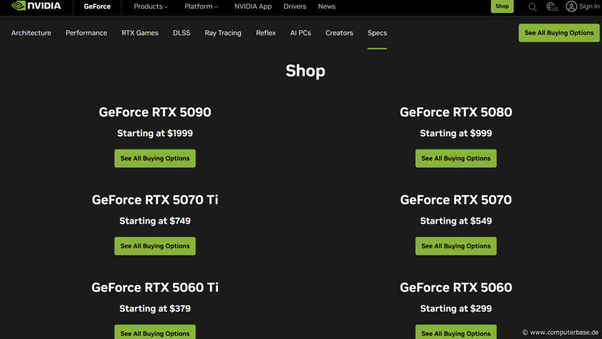 Nvidia widerspricht: „Die GeForce RTX 5090 ist nicht eingestellt“