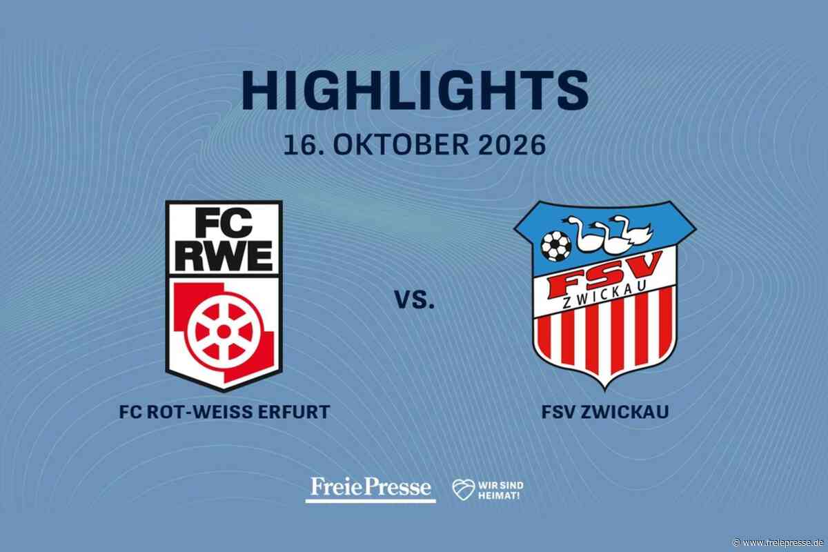 FC Rot-Weiß Erfurt – FSV Zwickau: Die Highlights des Spiels im Video