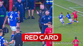Straight red! - Osho given marching orders after late Lankshear challenge