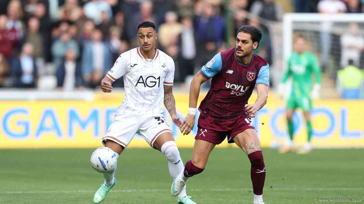Swansea City v West Ham United LIVE: Visitors lead as Cabango denied by the bar