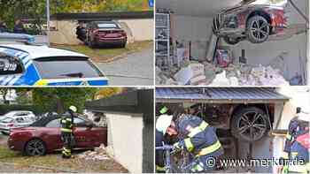 Gestohlenes Auto durchbricht Garagenwand in München – Bilder zeigen Ausmaß des Unfalls