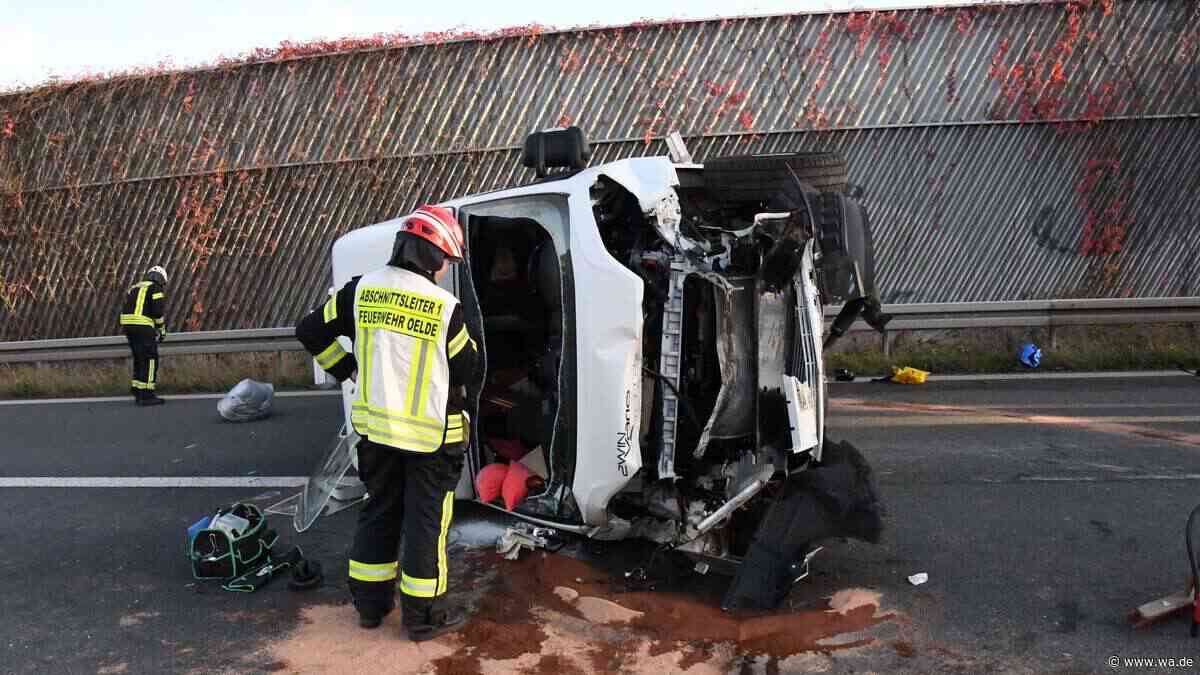 Unfall mit Wohnmobil auf A2 – stundenlange Vollsperrung