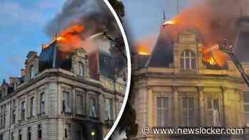 Beelden: stadhuis Franse stad Limoges in brand gestoken tijdens protesten
