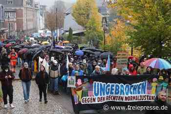 Demo gegen Rechts im Erzgebirge: 450 Menschen protestieren in Schwarzenberg