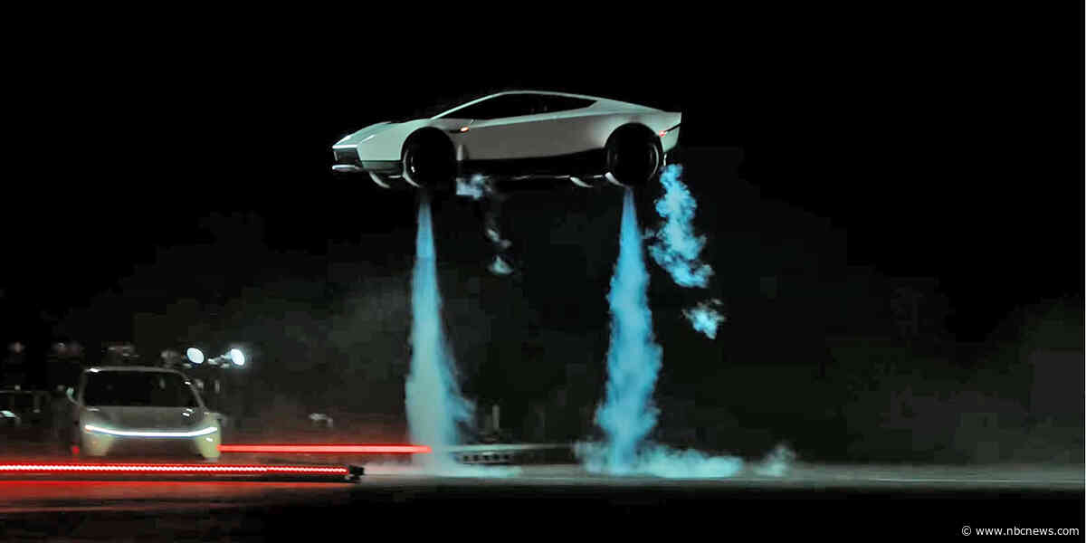 Elon Musk shows off ‘flying’ Tesla Roadster after years of delays