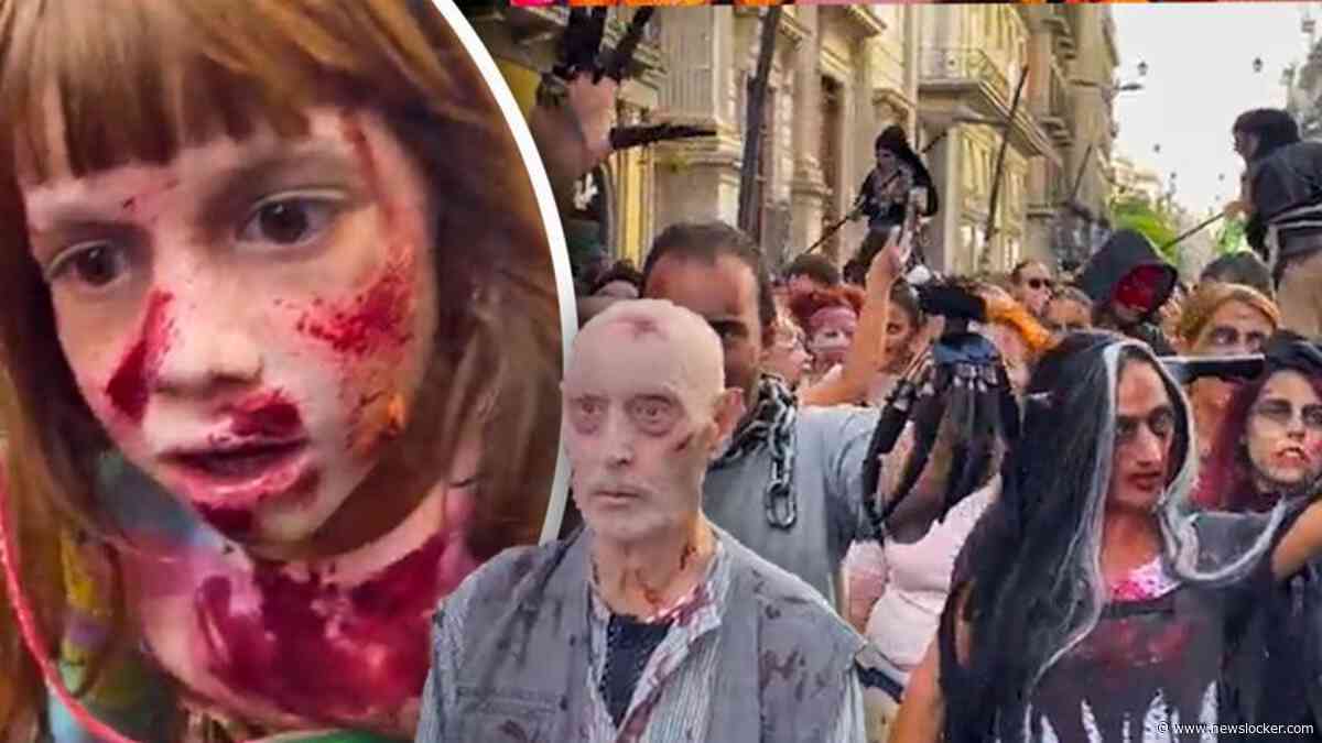 Opmerkelijke beelden: zombieparade in straten van Napels