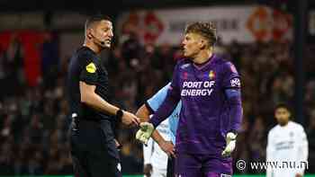Telstar-keeper Koeman jr. woedend na penalty Feyenoord: 'Dit is echt ongelooflijk'