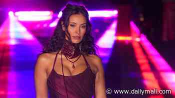 Maya Jama is the belle of the ball in a burgundy ruffled gown as she joins Emma Thynn and Mick Jagger at star-studded British Museum party