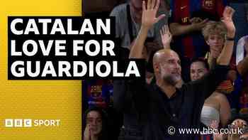 Guardiola receives standing ovation on return to Barcelona