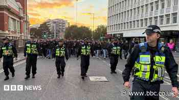 Visiting fans thanked by police after walk to game