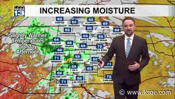 Moisture increases heading into next week
