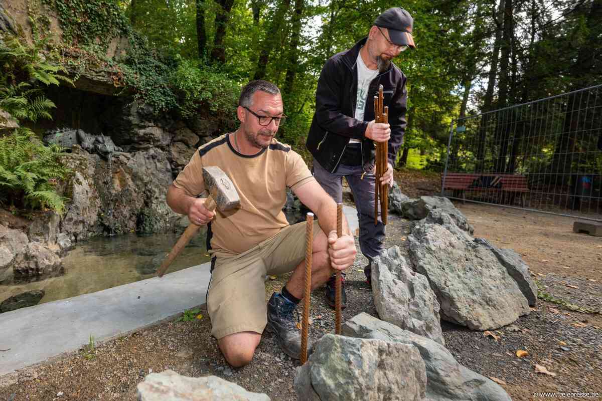 Neues Areal um die Drachengrotte im Plauener Stadtpark: Es sieht fast wie vor 100 Jahren aus