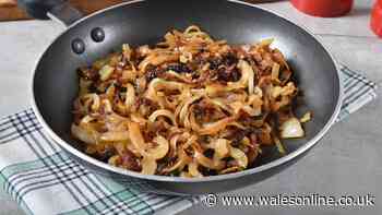 Onions will be caramelised better if you add 1 simple ingredient to the pan after cooking