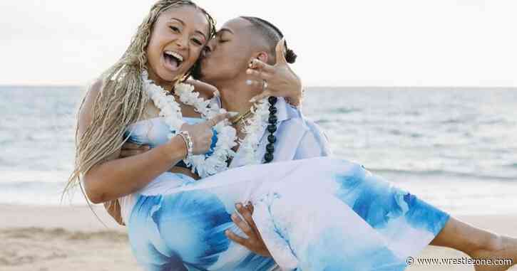 WWE’s Carmelo Hayes & Kelani Jordan Marry, Share Photos From Miami Wedding