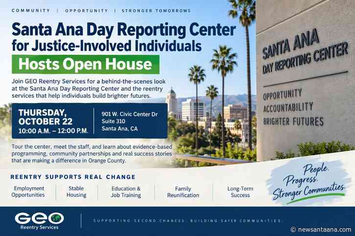 Santa Ana Day Reporting Center to showcase reentry success stories at October 22 Open House
