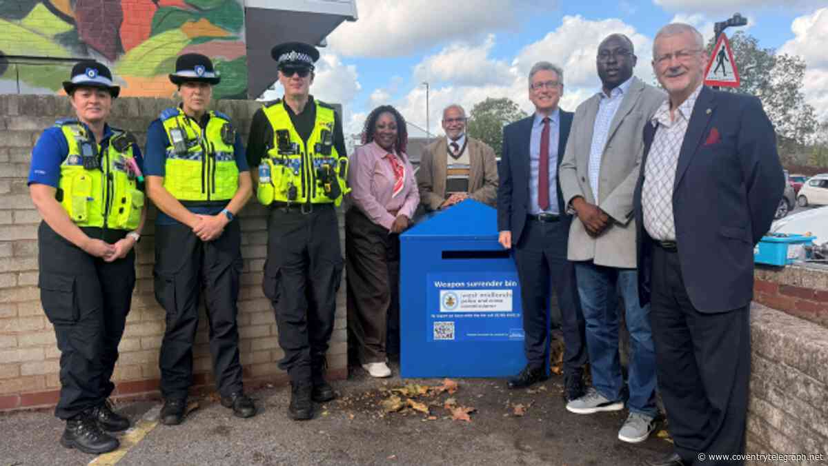 The new bin that will have a 'huge impact' on the fight against knife crime in Coventry