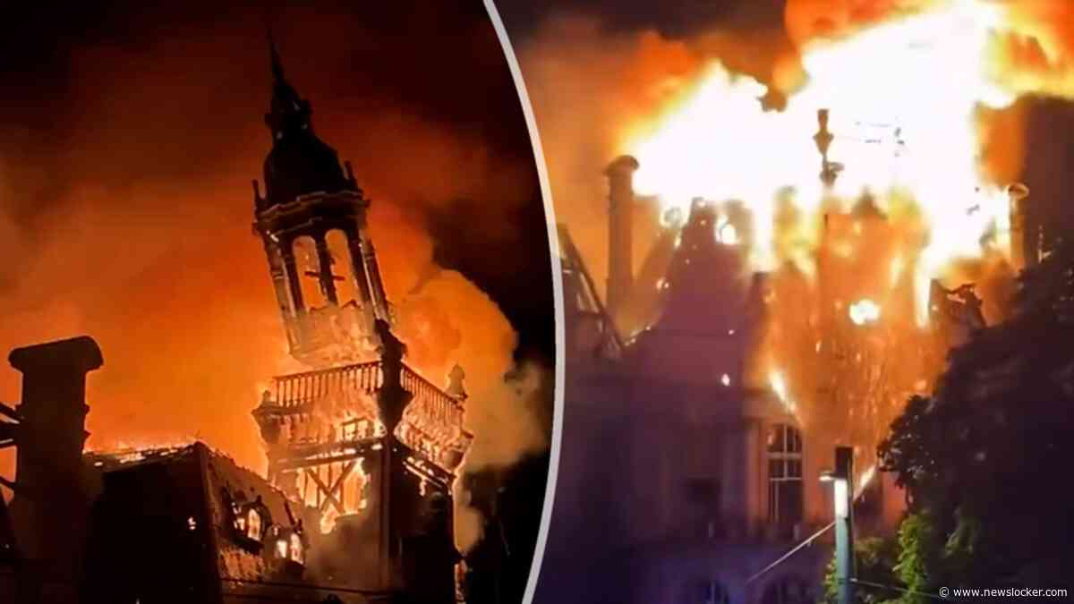 Hier begeeft toren stadhuis Franse stad Limoges het na rellen