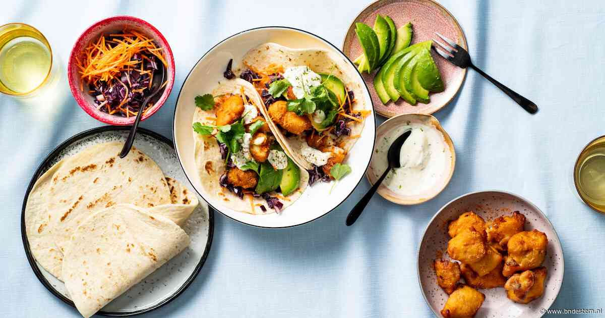 Wat Eten We Vandaag: Taco’s met kibbeling, rodekool en aiolidressing