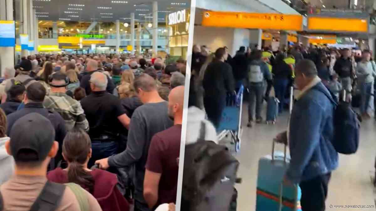 Beelden: lange rijen op Schiphol door storing bij elektronische paspoortcontrole