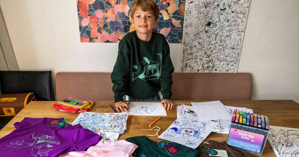 Ben (8) tekent monsters aan de keukentafel en lanceert eigen kledingmerk tijdens Dutch Design Week