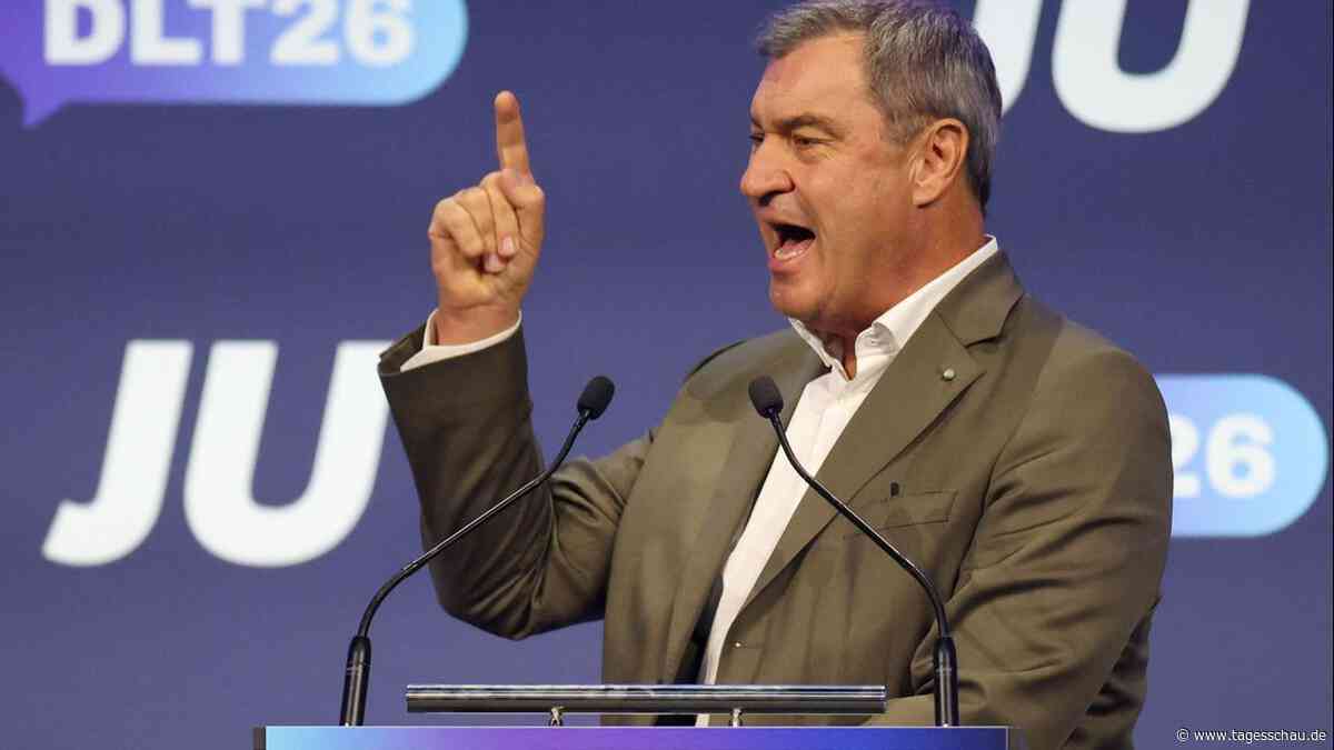 CSU-Chef Söder fordert bei Junger Union "Brandmauer nach links"