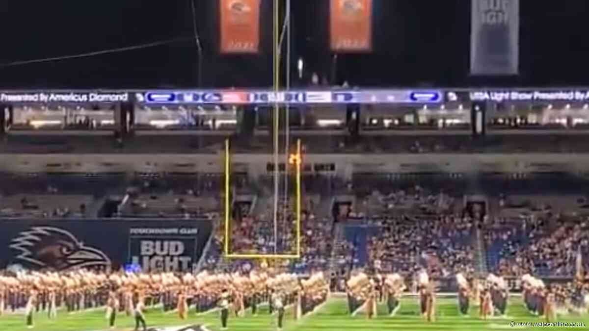 Air Force officer plunges to death from stadium roof in front of screaming crowd