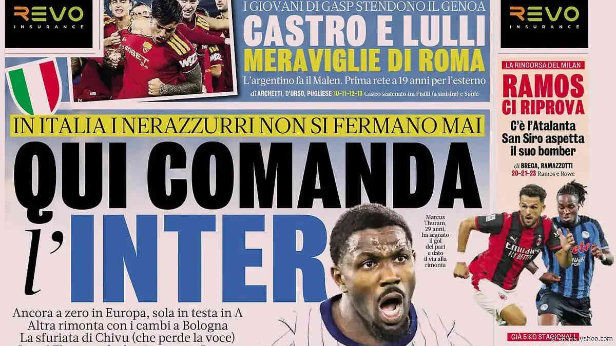 Today’s Papers: Inter reaction, Roma respond after Real, Allegri rut continues