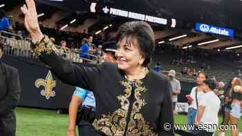 Saints owner Benson, after pointed comments, endorses Moore, coaches
