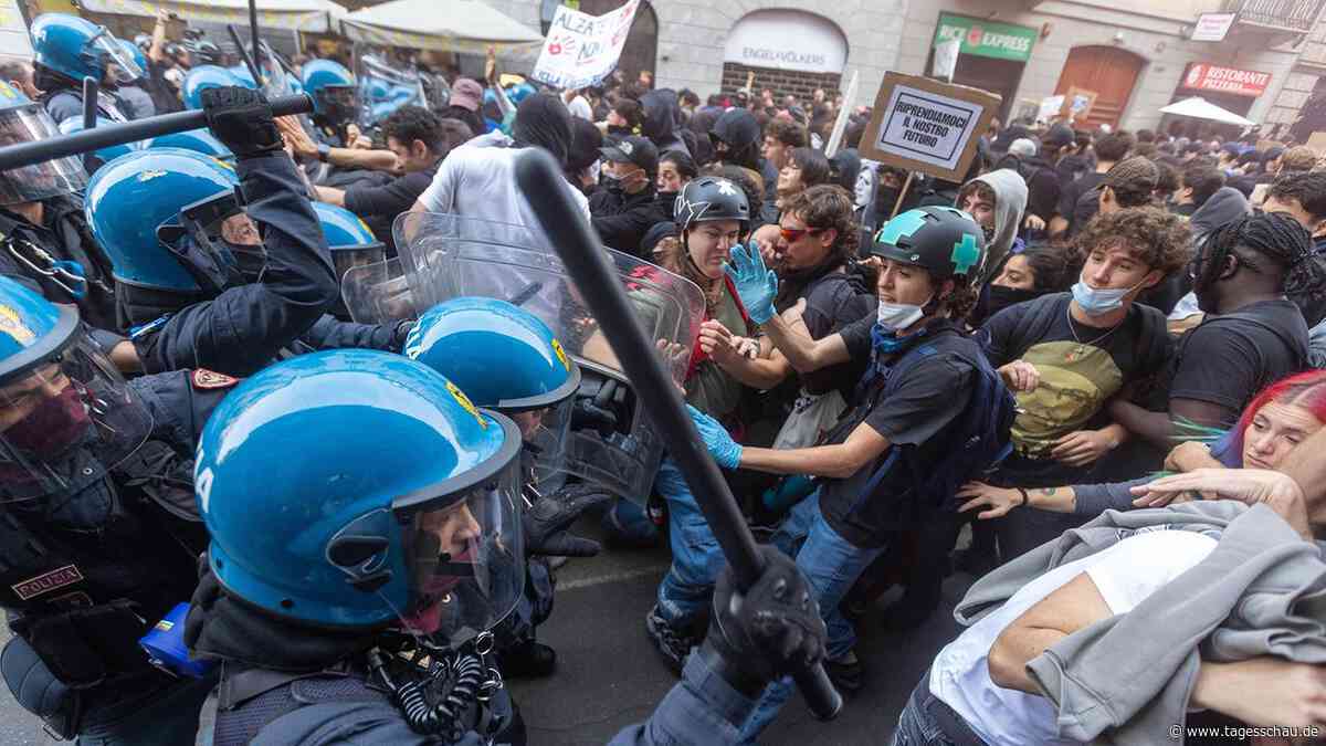 Gewalt bei Protesten beschäftigt auch Italien