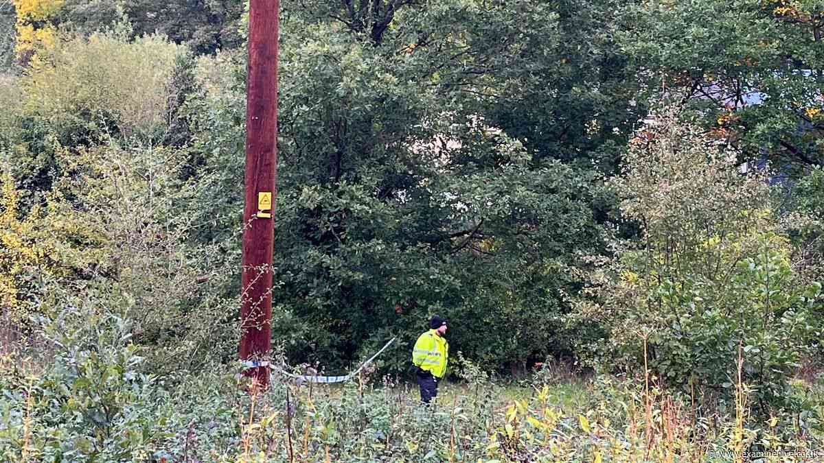 Honley LIVE as police surround 'white tarp' in woodland