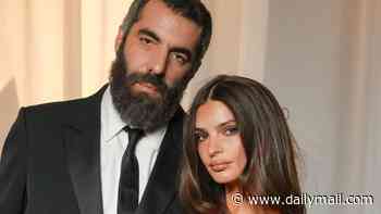 Emily Ratajkowski, 35, sizzles in a red gown as she cosies up to French director boyfriend Romain Gavras, 45, at the Academy Museum Gala